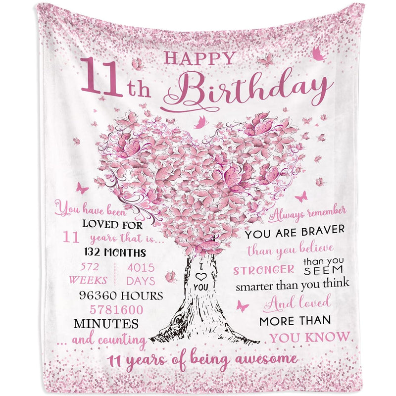 Gifts For 11 Year Old Girls Blanket 60"X50", Birthday Gifts For 11 Year Old Gi