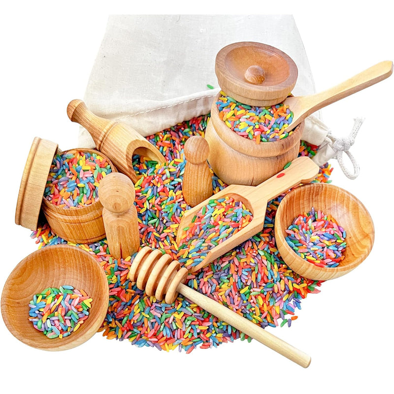 10 Piece Usa Made Child Size Sensory Bin Tools Sensory Bins Wooden Sensory