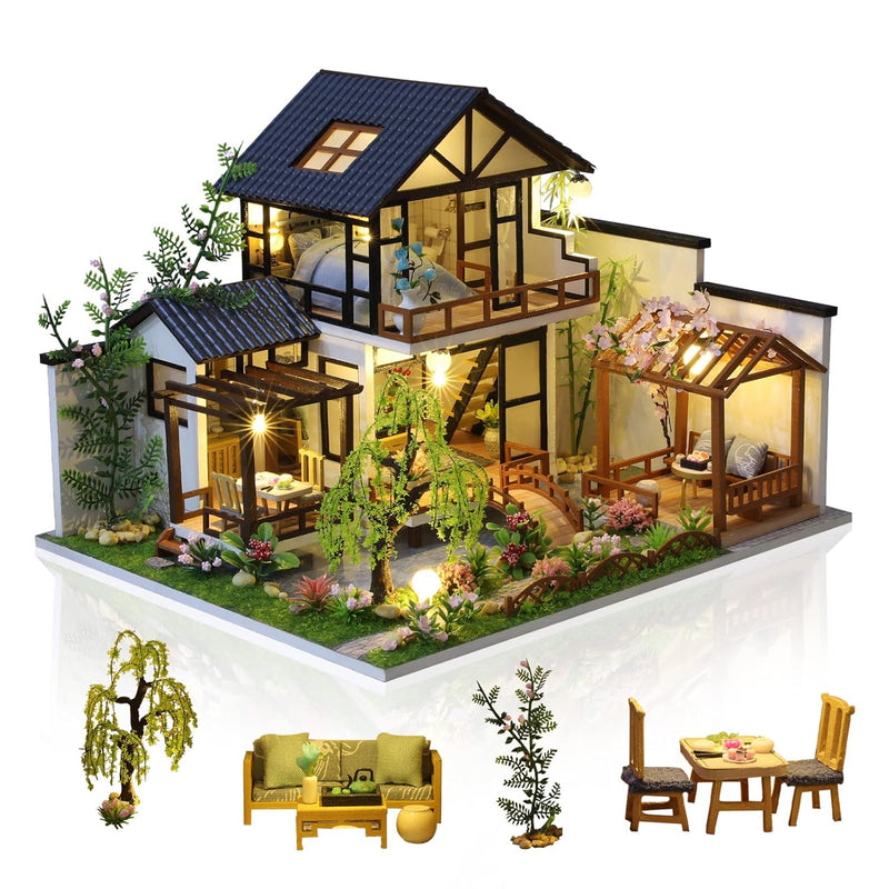 Diy Miniature Dollhouse Kit, Tiny House Kit With Music, Miniature House Kit 1: