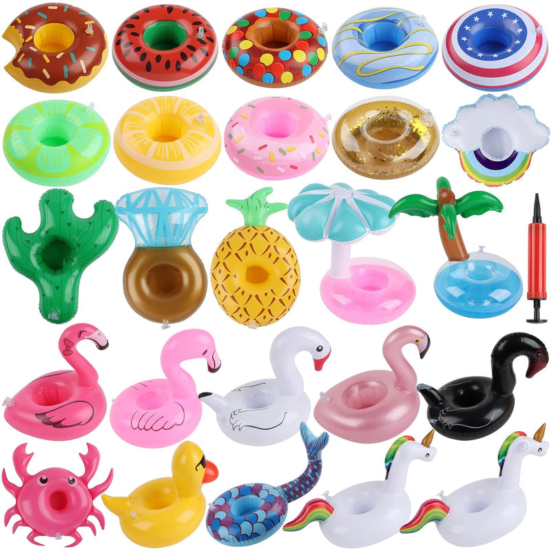 Pool Drink Floaties, Inflatable Drink Holders Floating Cup Holders Drink Fl