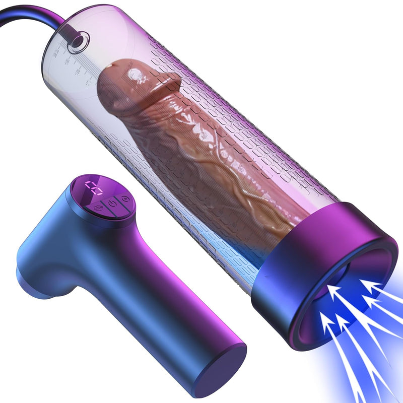 Automatic Penis Enlargement Pump For Men Erection With 6 Training Modes, 3 Suction Mode, Electric Water Penis Pump Cock Penis Vacuum Pump With 2 Replaceable Silicone Rings For Male Erection Training