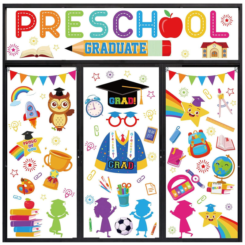 Preschool Graduate Window Clings Classroom Graduation Window Stickers Decorati