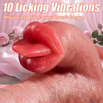 Sex Toys 9 Inch Licking Dildo With Strong Suction Cup?Silicone Huge Dildos Penis With 9 Thrusting & 9 Vibration Modes For G Spot Realistic Giant Curved And Anal Paly?Adult Toys For Women Men Couples