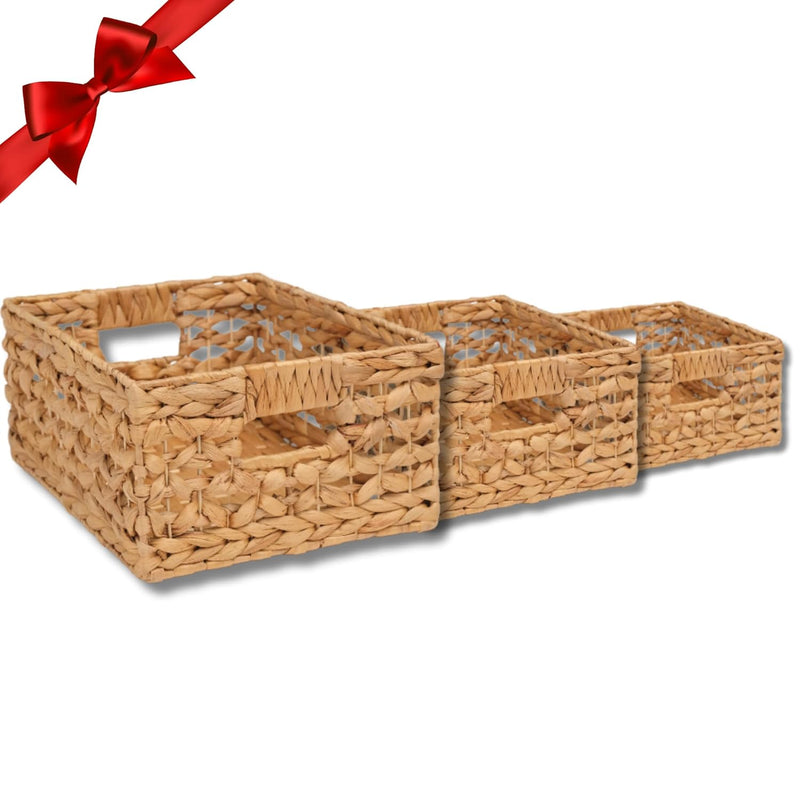 Wicker Baskets For Organizing 3 Pack, Large And Small Wicker Storage Baskets Set