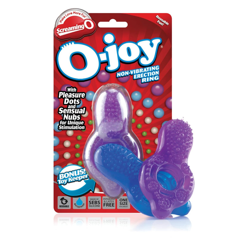 O-Joy Vibrating Ring - Vibrating Cock Ring - Deep Vibrations - Penis Ring - Couple Sex Toys - Dick Rings For Mutual Pleasure - Blue