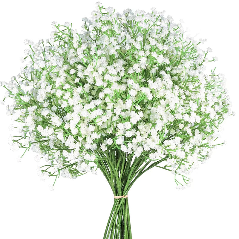 12 Pcs Babys Breath Artificial Flowers, Gypsophila Real Touch Flowers For Wedd
