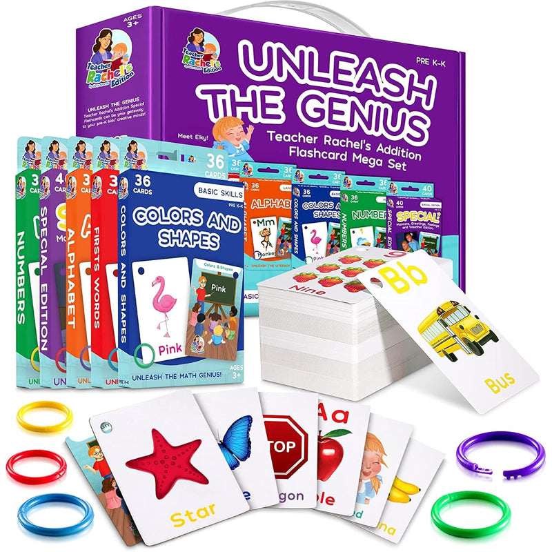 Teacher Rachel'S Educational Flash Cards For Toddlers Set Of 5 184 Cards Pr