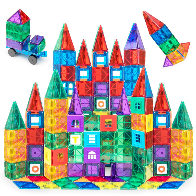 150 Piece Magnetic Tiles Building Set 3D Magnet Building Blocks, Creative I