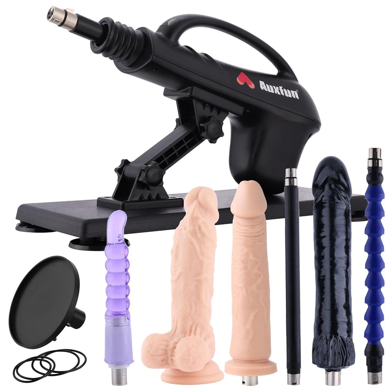 Sex Machine Thrusting Automatic Dildo Machine, Sex Machines Thrusting Sex Machine For Men Women With 7 Attachments 3 Xlr Connector, Love Machine With Suction Cup Adapter