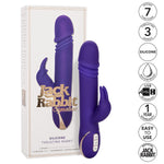 Jack Signature Silicone Thrusting Rabbit, Waterproof Vibe Sex Toys For Couples, Luxury Adult Hands Free G Spot Massager, Purple, 5.25" X 1.25"