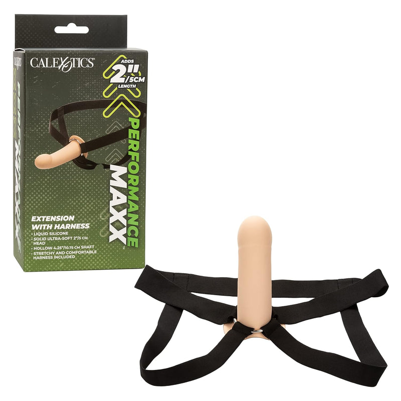 Performance Maxx Extension With Harness Strap On Penis Sleeve - Ivory - Se-1633-40-3