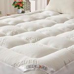 Queen Mattress Topper Viscose Derived from Bamboo, Thick Pillow Top Mattress Pad with Stretchable Pockets for 6-18 inches Mattress, Soft Breathable Mattress Topper for Back Pain Relief
