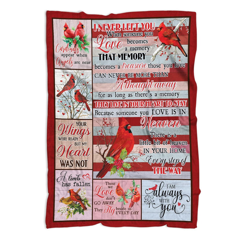 Cardinal Memorial Gift For Loss Of Loved One, In Loving Memory Blanket, Sympat