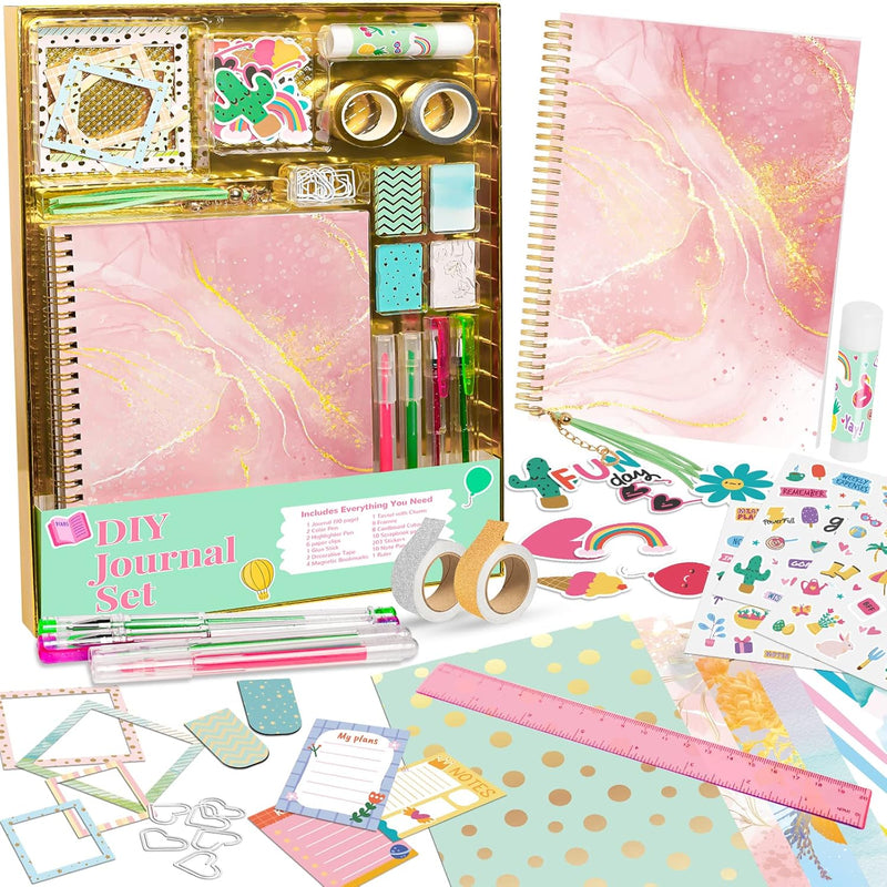 Gifts for Girls Age of 8 9 10 11 12 13 Years Old and Up, DIY Journal Set, P
