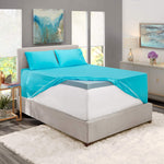 Bed Sheets, Luxury Soft 6 Piece Bed Sheet Set Extra Deep Pocket Fitted Sheets Fits Mattress Up To 21", Double Brushed Bedding Sheets & Pillowcases, Queen Size, Beach Blue