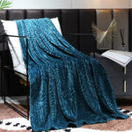 Super Soft Flannel Fleece Throw Blanket, Lightweight Cozy Warm Leaves Textured