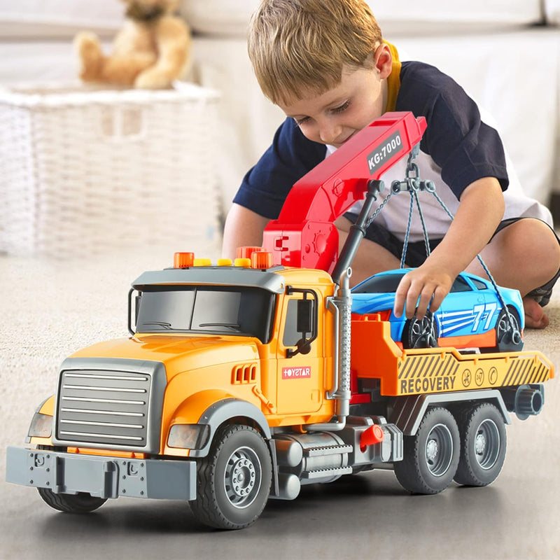 Dwi Dowellin Kids Toys for 3 4 5 6 7 Years Old Boys, 15" Large Tow Truck To