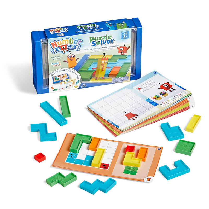 hand2mind Numberblocks Puzzle Solver, Brain Teaser Puzzles for Kids Ages 3-