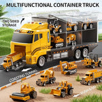 Construction Truck Toy Set with Play Mat and Mini Vehicles for Kids