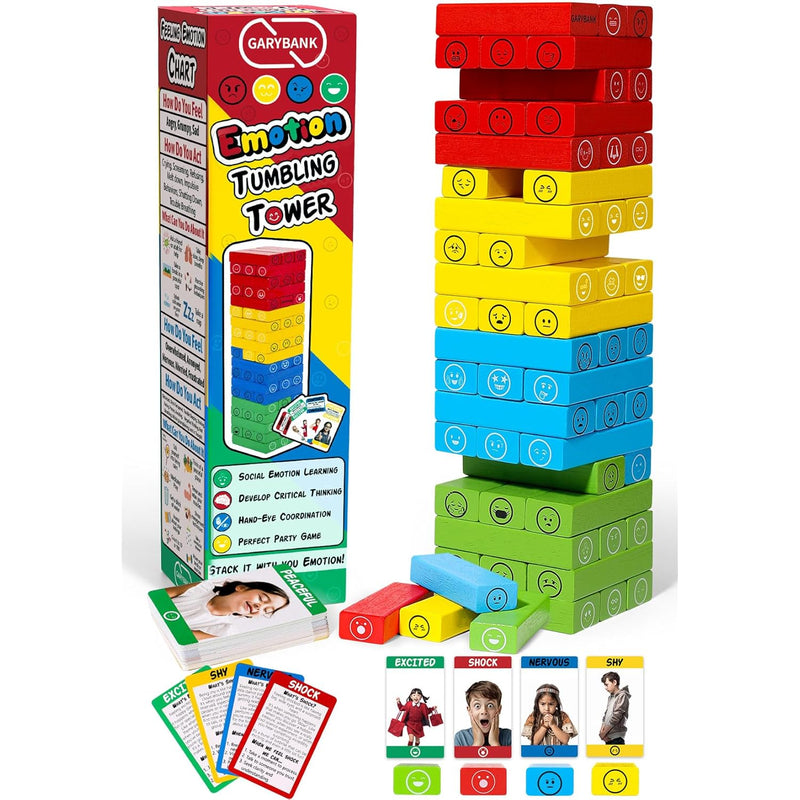Social Emotional Learning Activities & Feelings Game Sel Tower W/56 Emotion