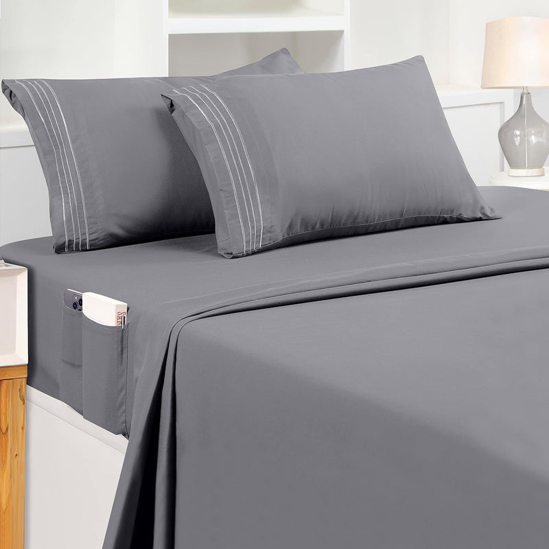 Full Sheet Set – Soft Microfiber 4 Piece Luxury Bed Sheets With Deep Pockets -