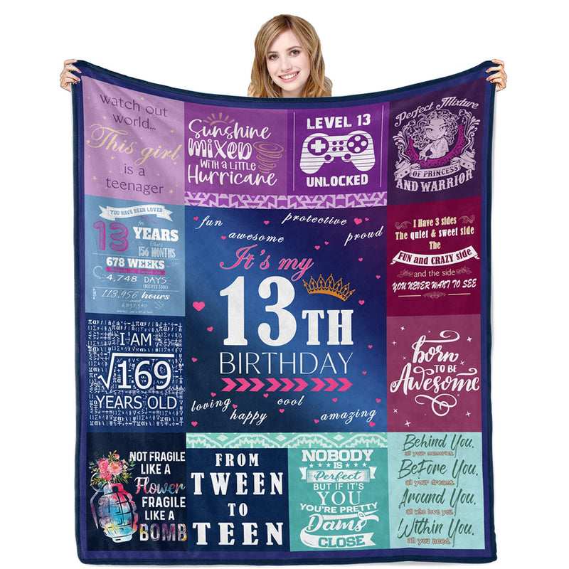 13Th Birthday Gifts For Girls Gifts For 13 Year Old Girls Blanket 13 Year Old