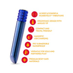 Blush Oh My Gem Mystery 5" Slim Clit, Nipple, Vaginal Vibrator, Sapphire Gem Base - 10 Rumbotech Vibe, Waterproof, Usb Charge, Pocket-Sized Intimate Zone Stimulator - Adult Sex Toy For Women - (Blue)