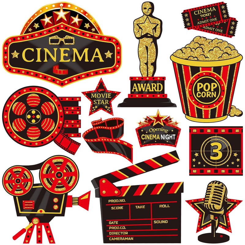 48 Pcs Red Carpet Party Decorations Movie Cutouts Movie Theme Decorations Doub