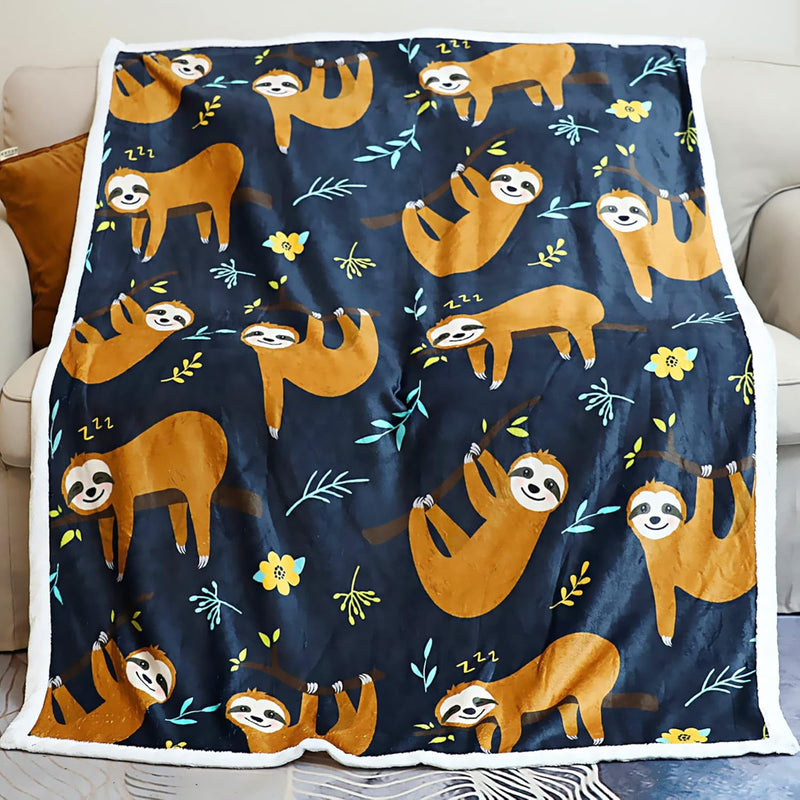 Evrez Sloth Blanket Cute Sloth Gifts For Adults Kids Sloths Lovers Gifts Soft