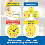 Time Telling Learning Activity Set with Analog Clock & Practice Cards