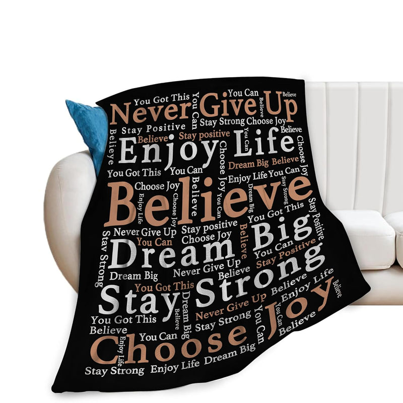 Inspiring Healing Blanket Inspirational Quotes Plush Throw Blanket Super Soft