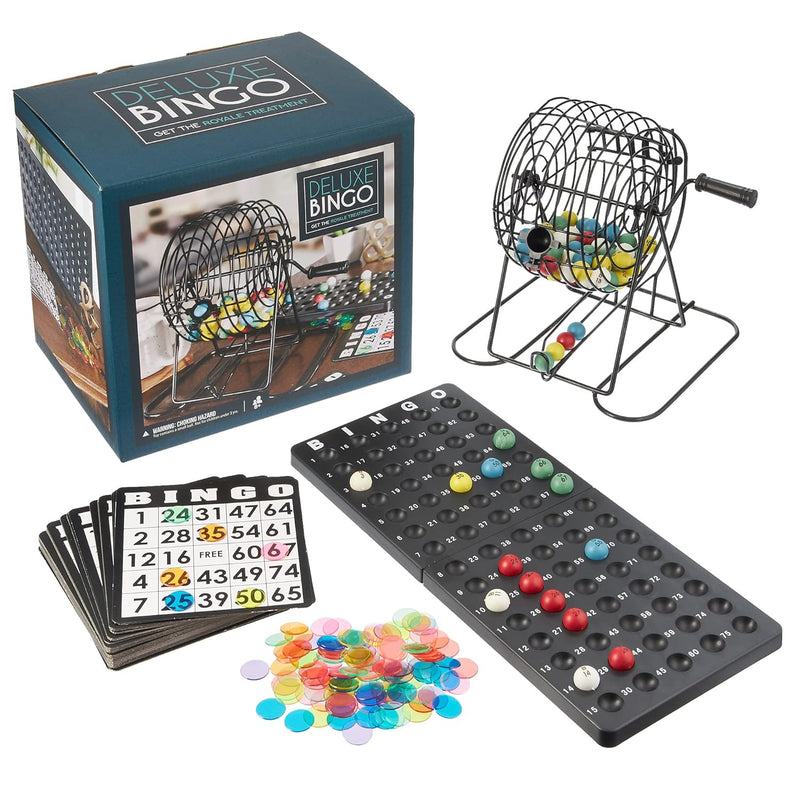 Deluxe Bingo Game + Free Expansion Set 50 Premium Cards, 300 Vibrant Chips,