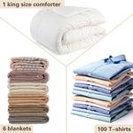 4 Pack Blanket Storage Bags, 75l Extra Large XL Clear Storage Bags with Zipper, Zippered Storage Bags for Blankets, Quilts, Clothes, Comforter, Bedding and Pillows