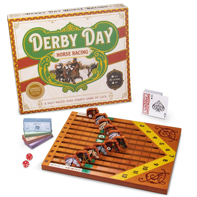 Derby Day | Horse Racing Board Game | Family and Adult Vintage Race Game Gr