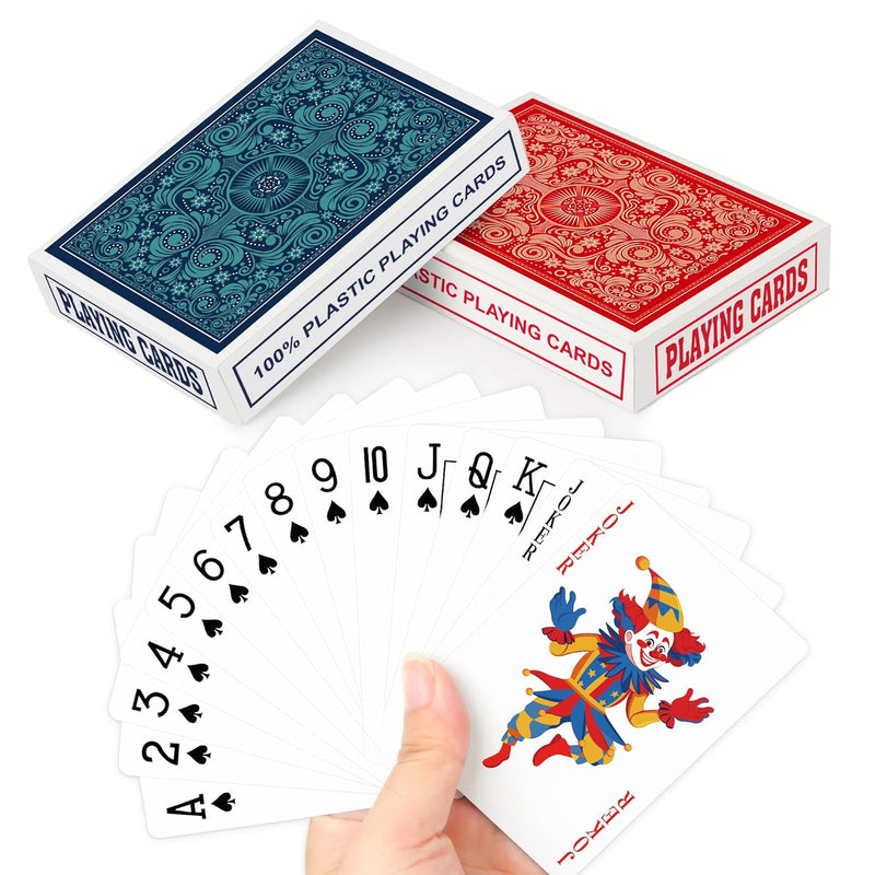 Plastic Playing Cards Waterproof Playing Cards 2 Pack,Decks Of Poker Cards