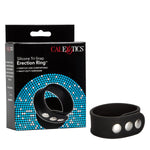 Silicone Tri Snap Erection Ring, Black