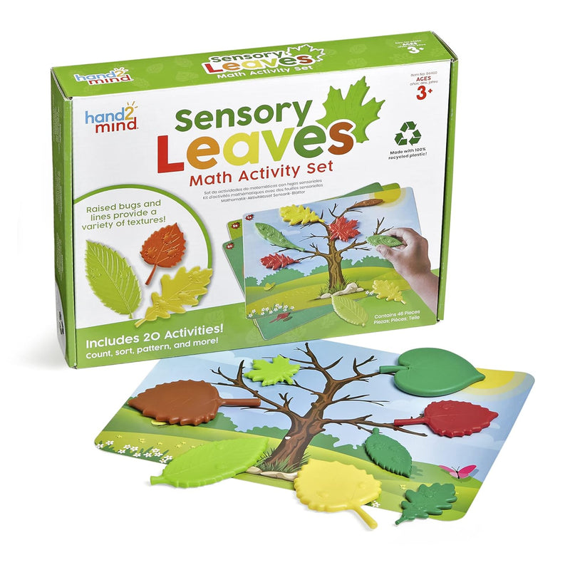 hand2mind Sensory Leaves Math Activity Set, Pattern Play, Shape Puzzle, Pat