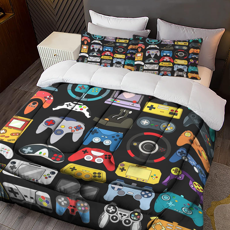 Gaming Comforter Boys Bedding Sets Queen Comforter Sets Gamer Bedding Sets For