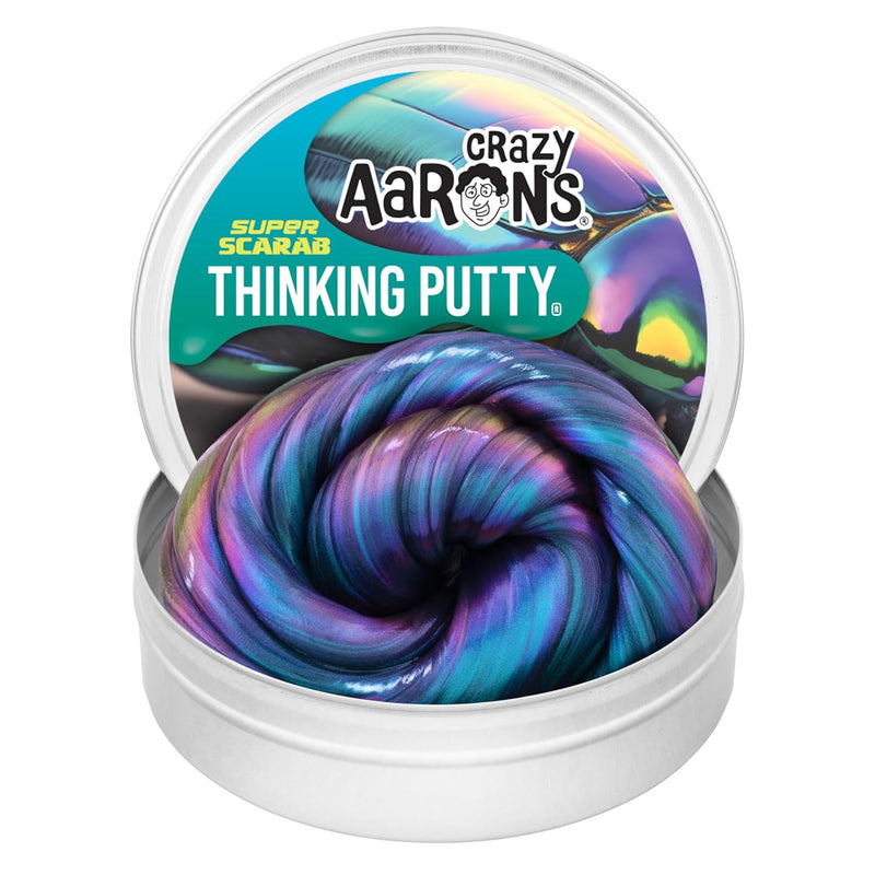 Super Illusions Super Scarab Thinking Putty 4" Tin Multi Color Thinking Putty
