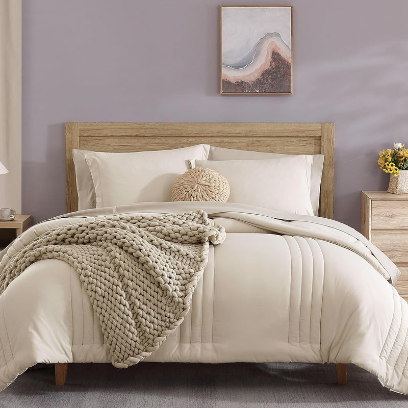 Full Comforter Sets, 7 Piece Full Size Bedding Sets, Warm Comforters, Bed In A