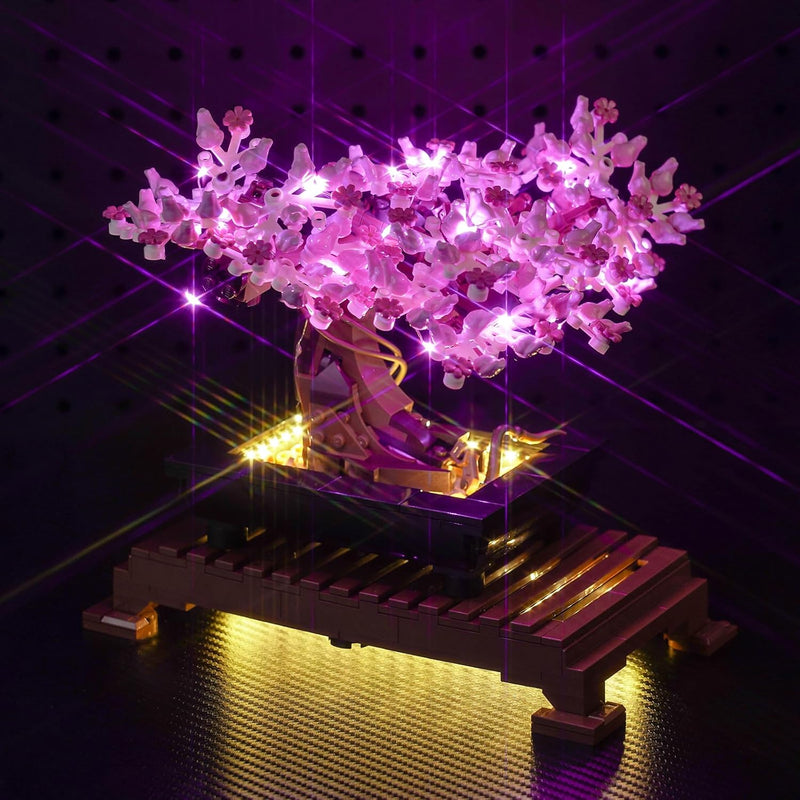 Upgraded Led Light Kit For Lego Bonsai Tree, Features Cherry Blossom Flower