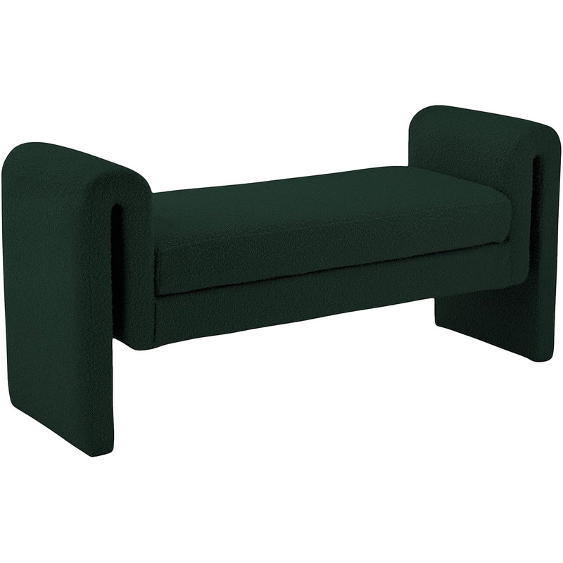 Stylus Collection Modern | Contemporary Upholstered Bench With Rich Boucle Fab