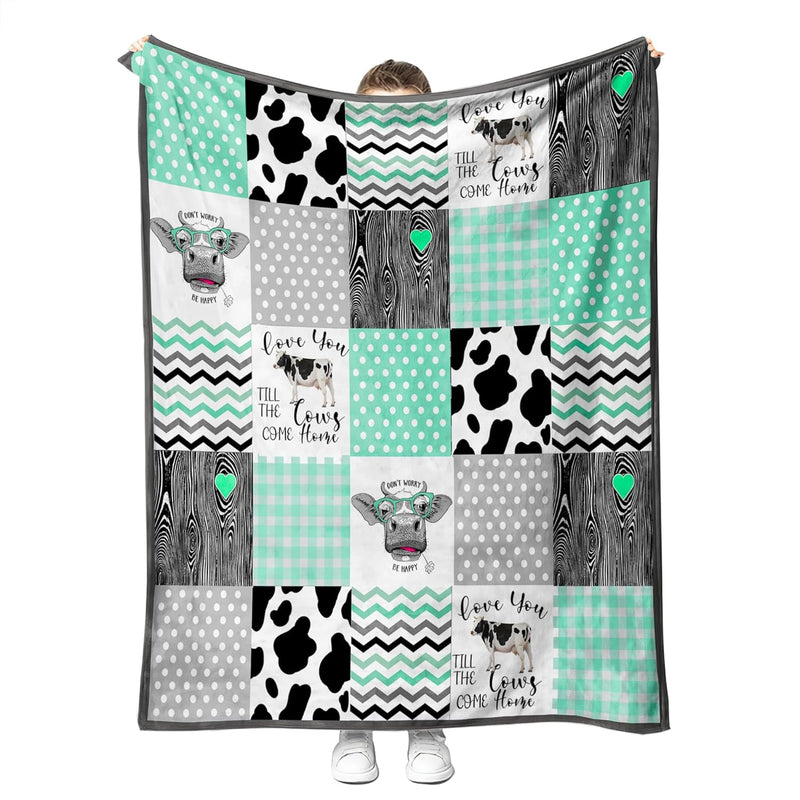 Cow Blanket Cute Farm Animal Cow Print Blanket For Girl Women Bedding Cow Deco