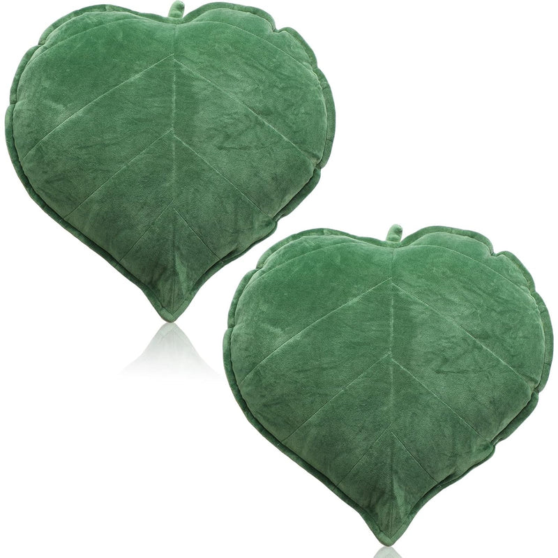 2 Pieces Leaf Shaped Throw Pillow Cushion 20 X 20 Inch 3D Leaf Shaped Throw Pi