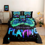 5 Pieces Bed In A Bag Gamer Bedding Set For Boys Kids Gaming Comforters Set,Ga