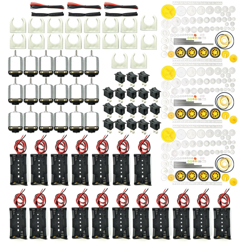 EUDAX 18 Set DC Motors Kit,Mini Electric 1.5-3V 24000RPM Hobby Motor with 2