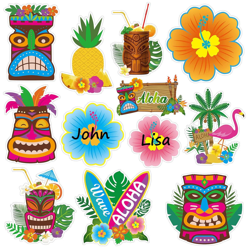 48 Pieces Tiki Cutouts Hawaii Cutouts Party Decorations Tropical Summer Accent