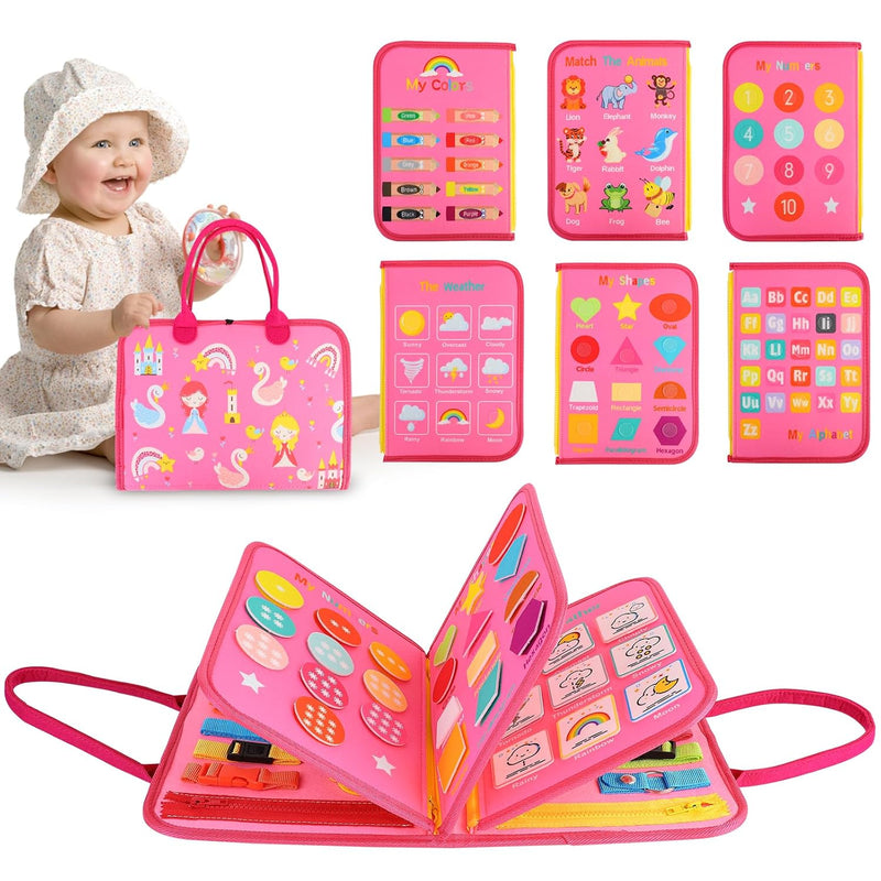 Busy Board For Toddlers Montessori Toys For 2 Years Old Girl Birthday Gift,