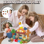 120-Piece Magnetic Building Blocks for Kids Ages 3+ with Light-Up Cubes