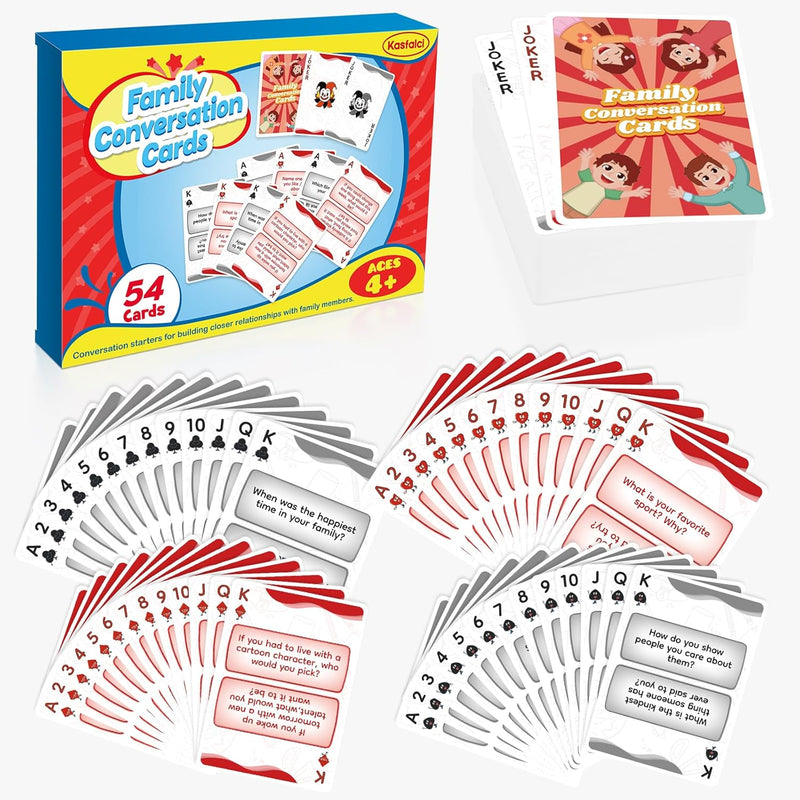 Family Conversation Cards, Conversation Starter Cards, Playing Question Car
